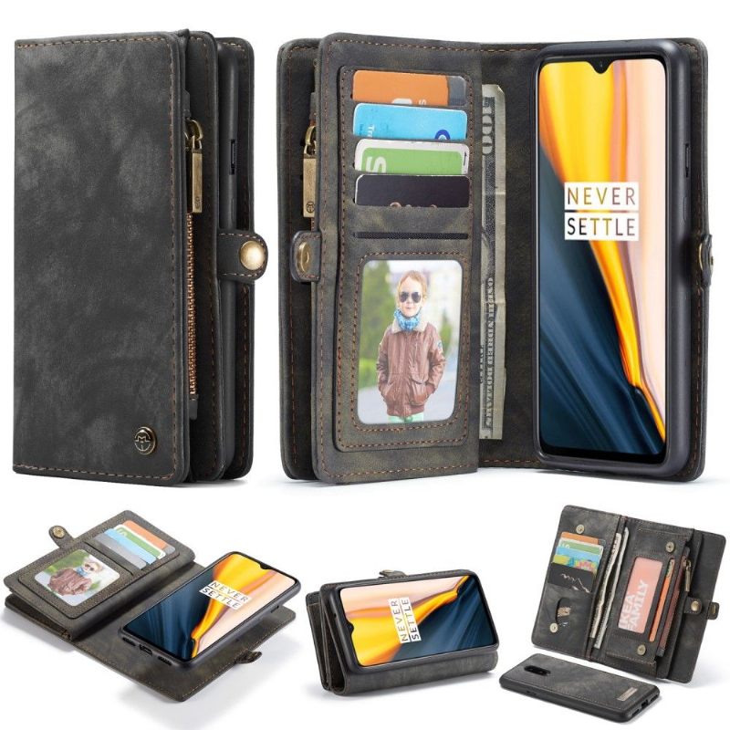 Hoesje Folio-hoesje voor OnePlus 7 Anti-fall Portemonnee Leren En Portemonnee Cover