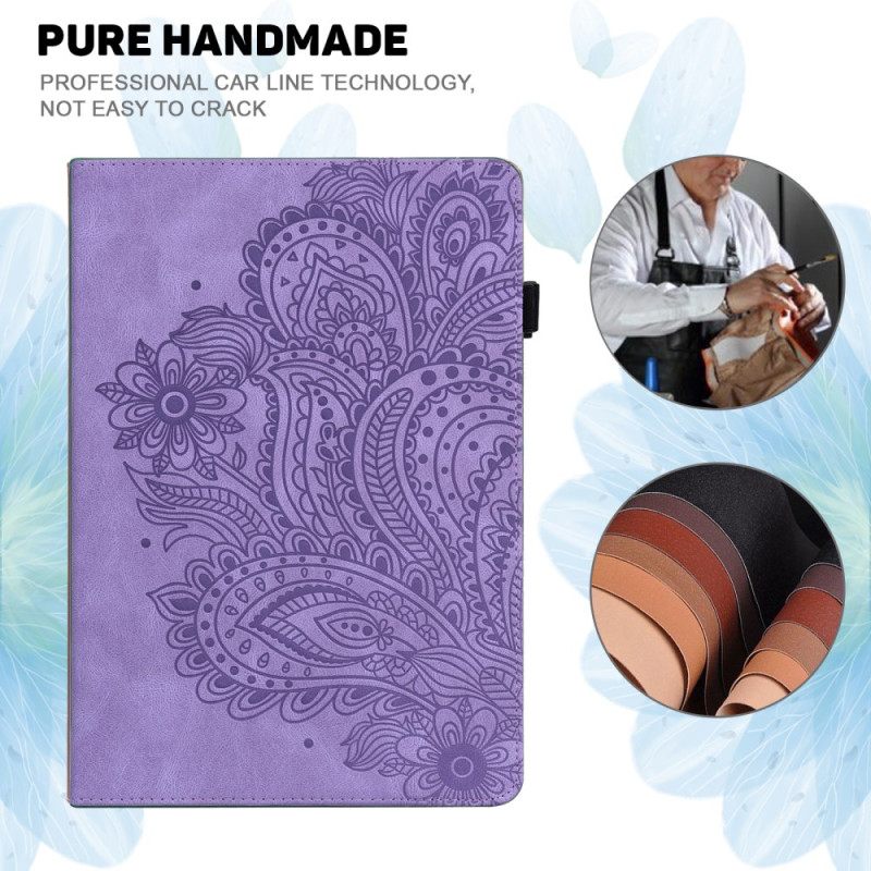 Cover Xiaomi Pad 6 Bloemenprint Met Leerlook