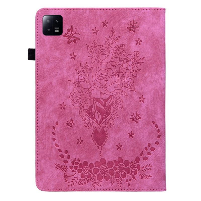 Cover Xiaomi Pad 6 Roze Leerlook