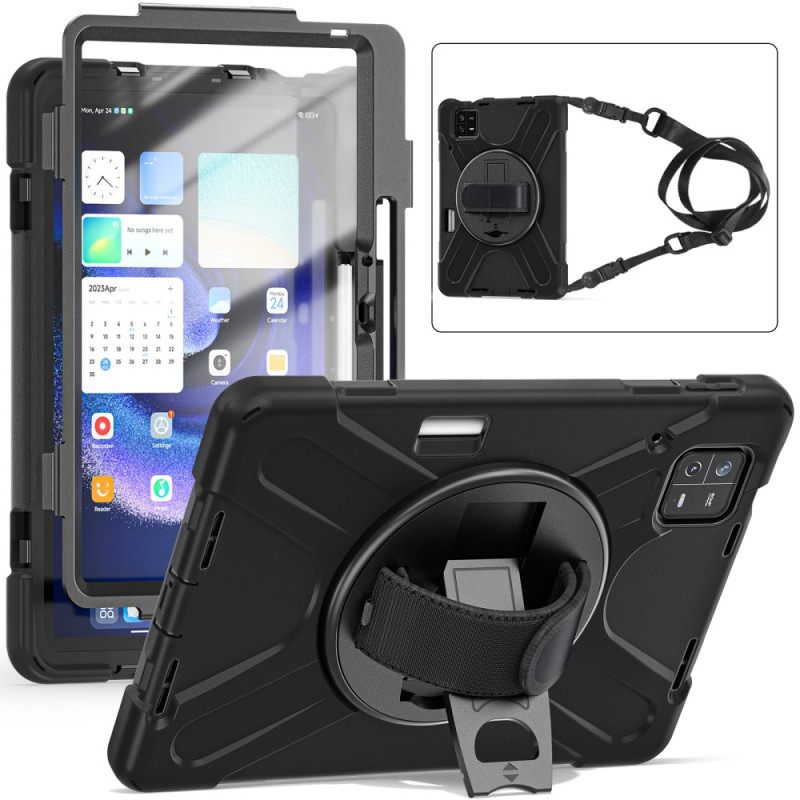 Hoesje Voor Xiaomi Pad 6 Schouderband Met X-design