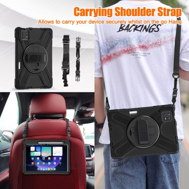 Hoesje Voor Xiaomi Pad 6 Schouderband Met X-design