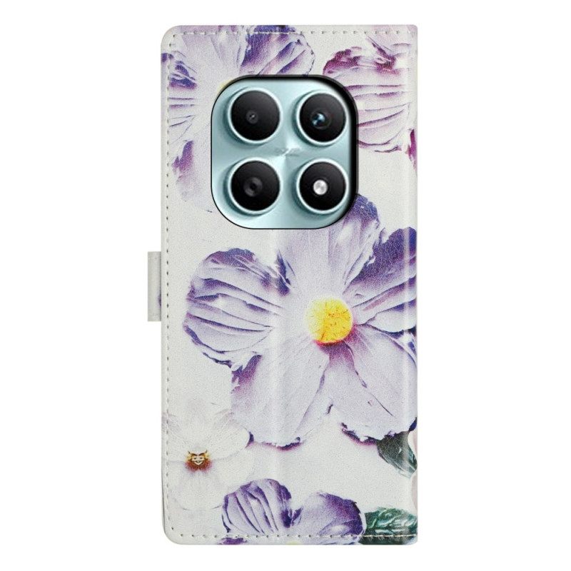 Bescherming Hoesje Xiaomi Redmi Note 15 5g Paarse Bloemen