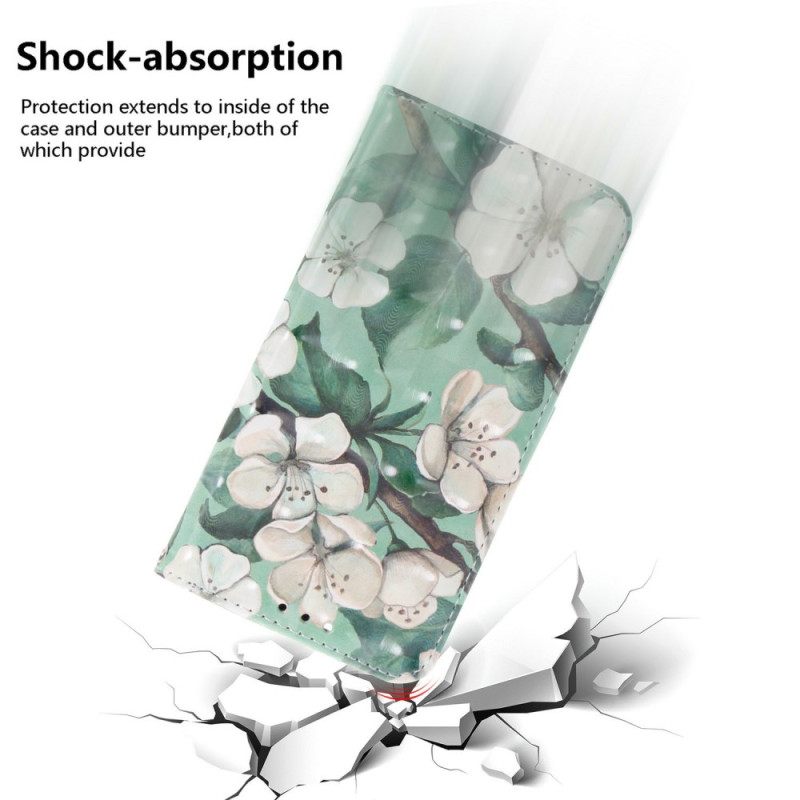 Flip Case Leren Xiaomi Redmi Note 15 5g Aquarelbloemen