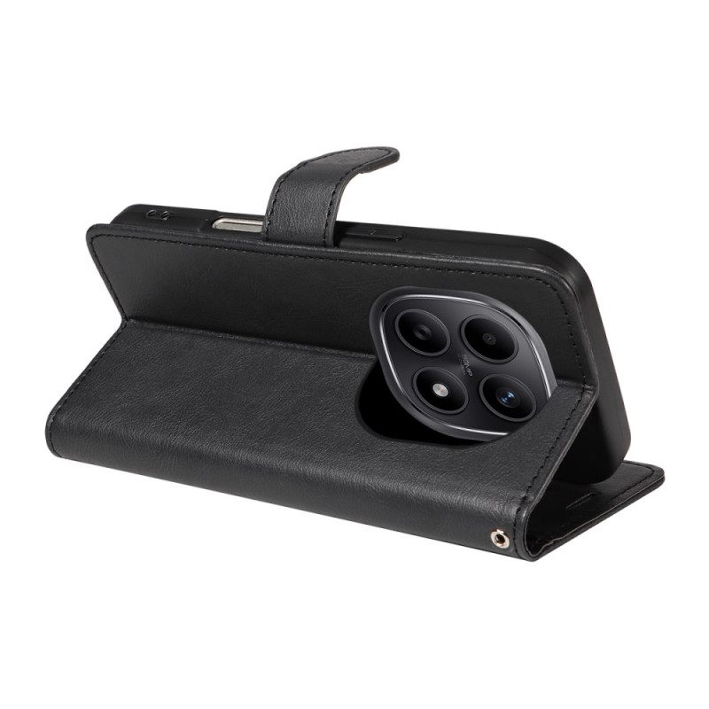 Flip Case Leren Xiaomi Redmi Note 15 5g Effen Leerlook