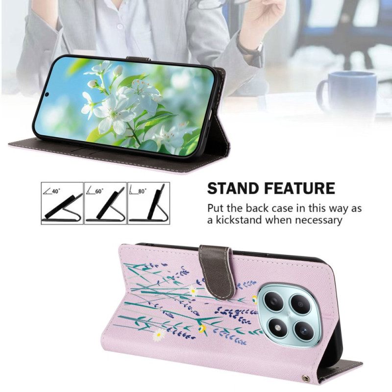 Flip Case Leren Xiaomi Redmi Note 15 5g Lavendel