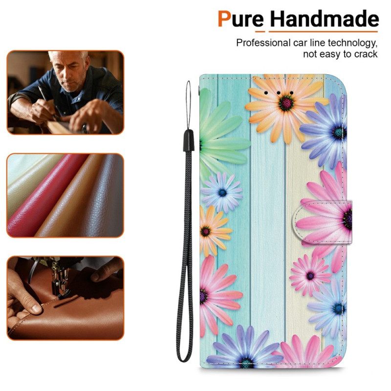 Flip Case Leren Xiaomi Redmi Note 15 5g Zonnebloemen