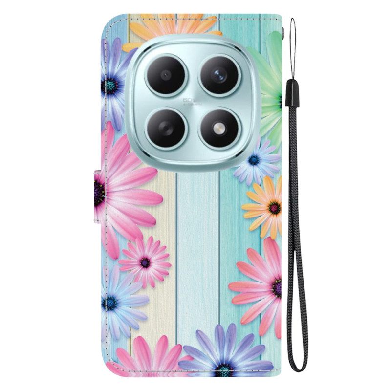 Flip Case Leren Xiaomi Redmi Note 15 5g Zonnebloemen