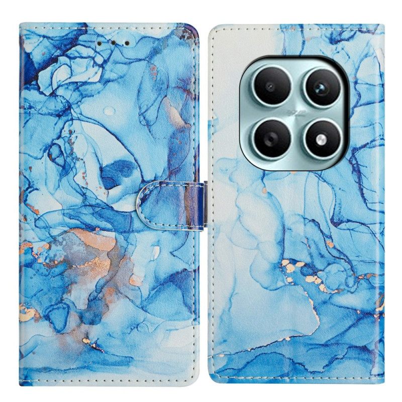 Folio-hoesje Xiaomi Redmi Note 15 5g Blauw Marmer