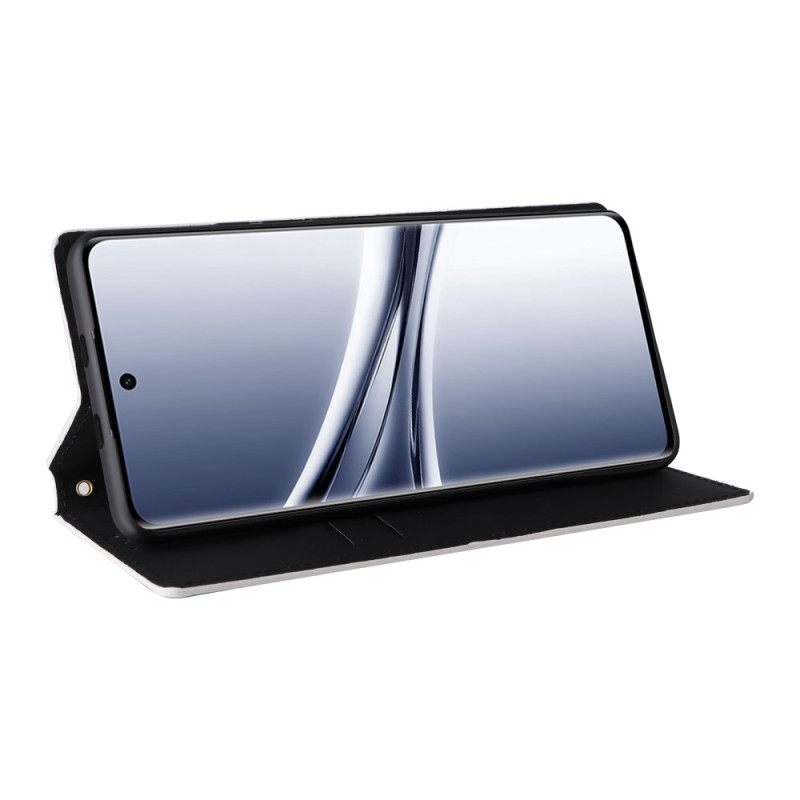 Folio-hoesje Xiaomi Redmi Note 15 5g Telefoonhoesje Gegraveerd Diamantpatroon