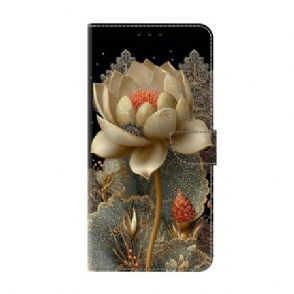 Folio-hoesje Xiaomi Redmi Note 15 5g Telefoonhoesje Gouden Lotus