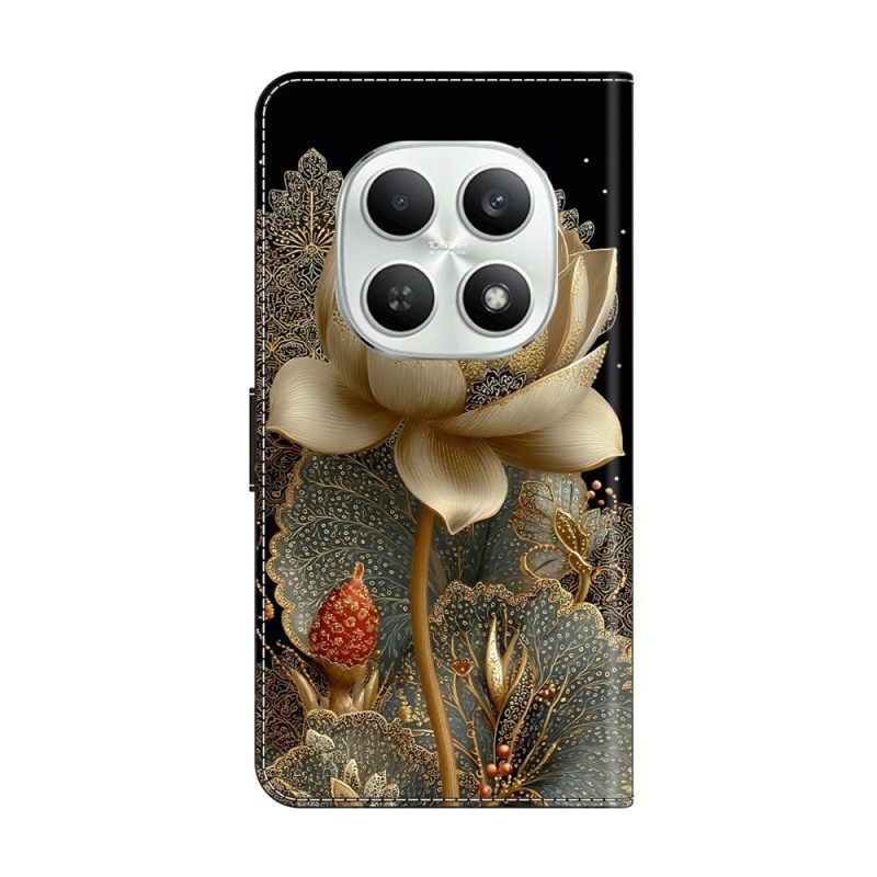 Folio-hoesje Xiaomi Redmi Note 15 5g Telefoonhoesje Gouden Lotus