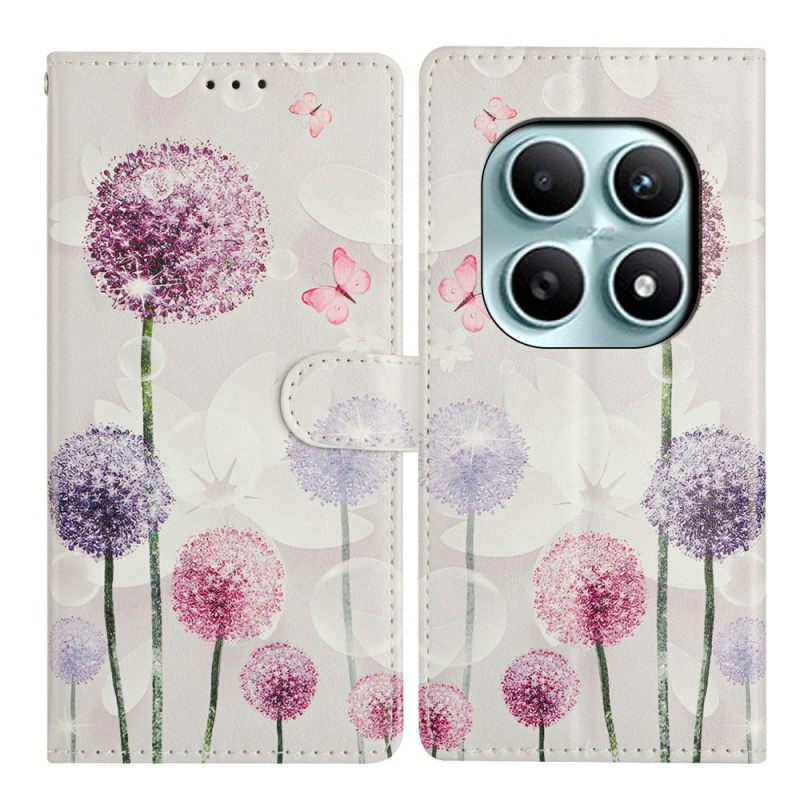 Folio-hoesje Xiaomi Redmi Note 15 5g Telefoonhoesje Paardenbloempatroon