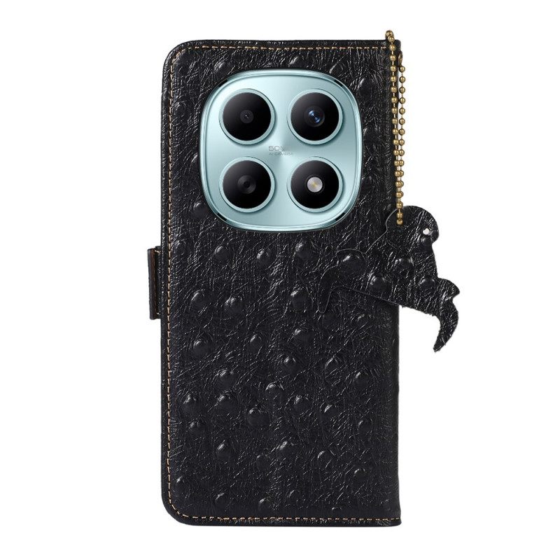 Folio-hoesje Xiaomi Redmi Note 15 5g Telefoonhoesje Rfid-blokkering En Echt Leer