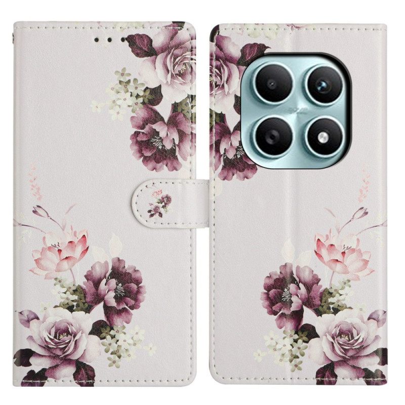 Folio-hoesje Xiaomi Redmi Note 15 5g Telefoonhoesje Rozenkruispatroon