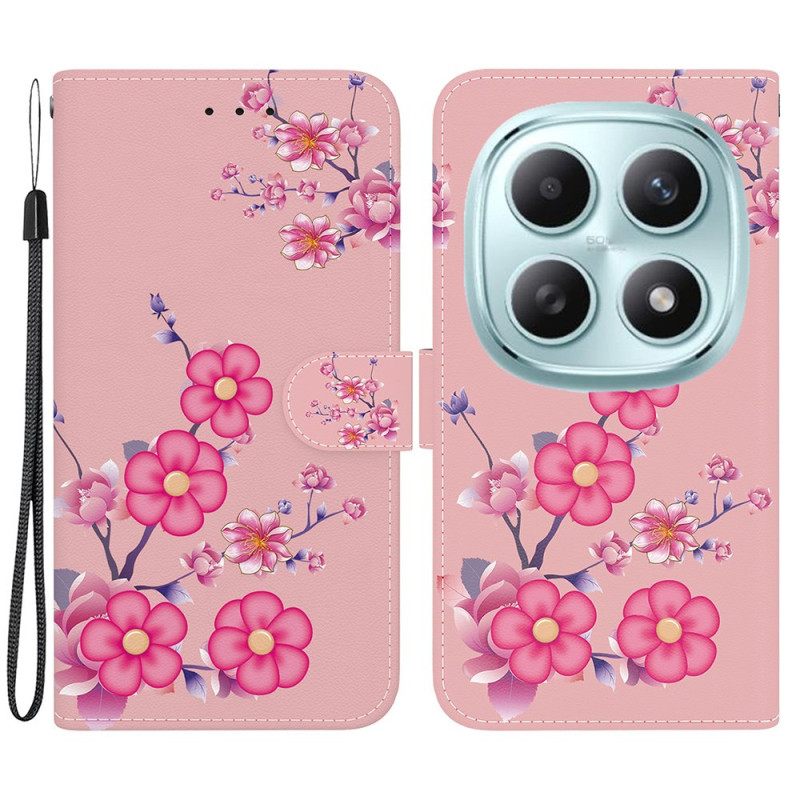 Folio-hoesje Xiaomi Redmi Note 15 5g Telefoonhoesje Sakura-patroon
