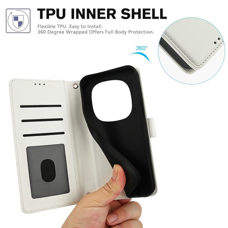 Folio-hoesje Xiaomi Redmi Note 15 5g Telefoonhoesje Standaard En Polsbandje