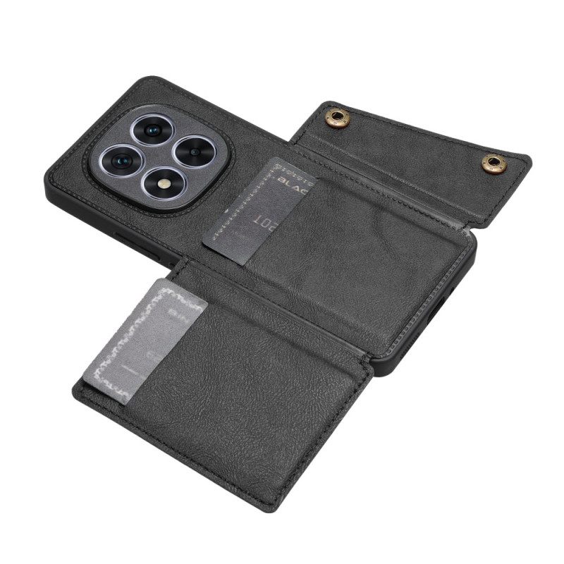 Hoesje Xiaomi Redmi Note 15 5g Kaarthouder En Geïntegreerde Standaard Bescherming Hoesje