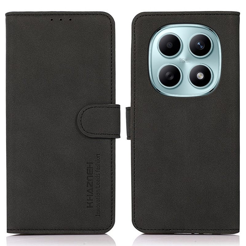 Leren Hoesje Voor Xiaomi Redmi Note 15 5g Effen Khazneh