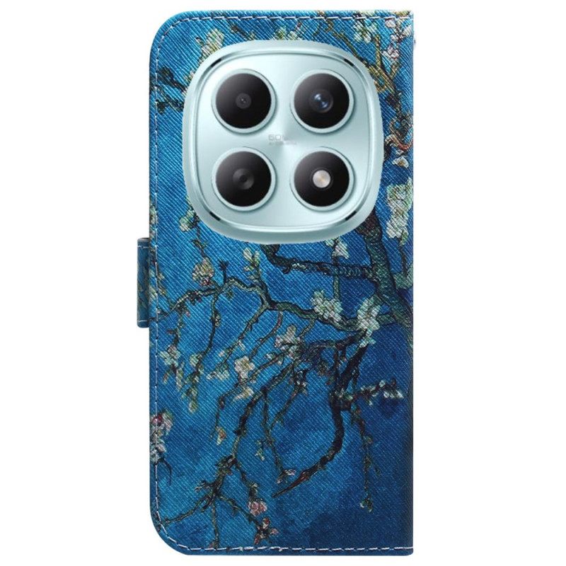 Leren Hoesje Xiaomi Redmi Note 15 5g Abrikozenbloesem Bescherming Hoesje