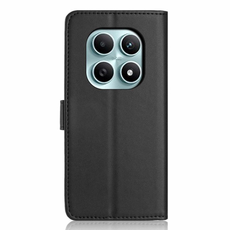 Leren Hoesje Xiaomi Redmi Note 15 5g Effen Kunstleer