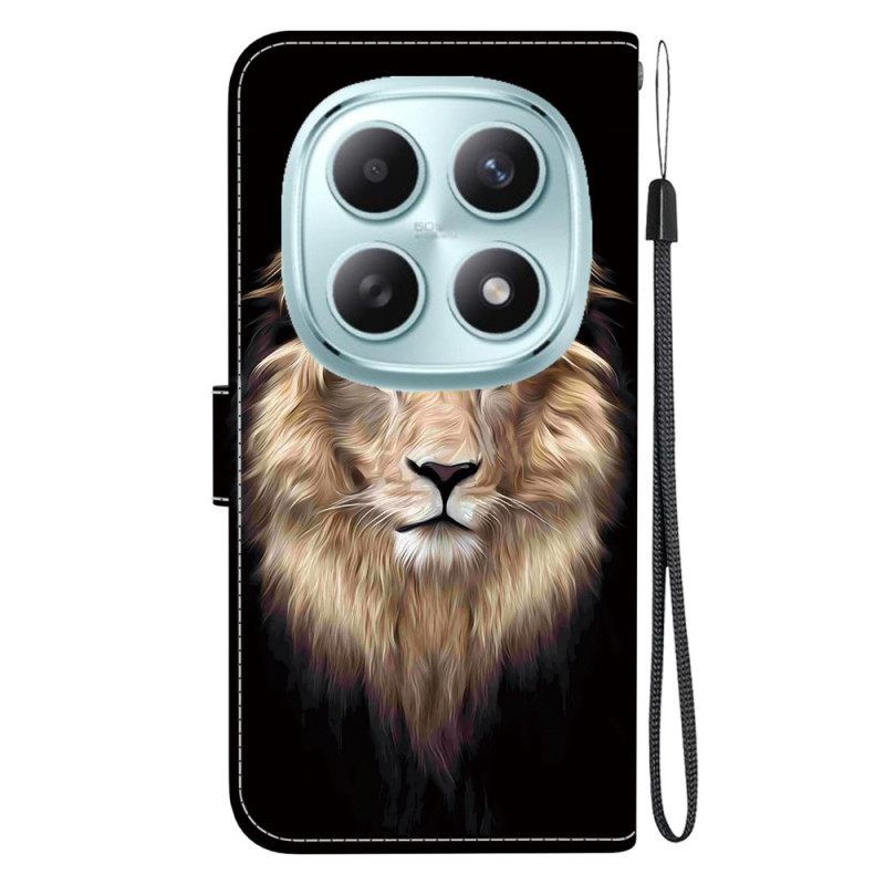 Leren Hoesje Xiaomi Redmi Note 15 5g Leeuwenkop