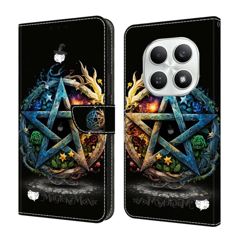 Leren Hoesje Xiaomi Redmi Note 15 5g Pentagram Bescherming Hoesje