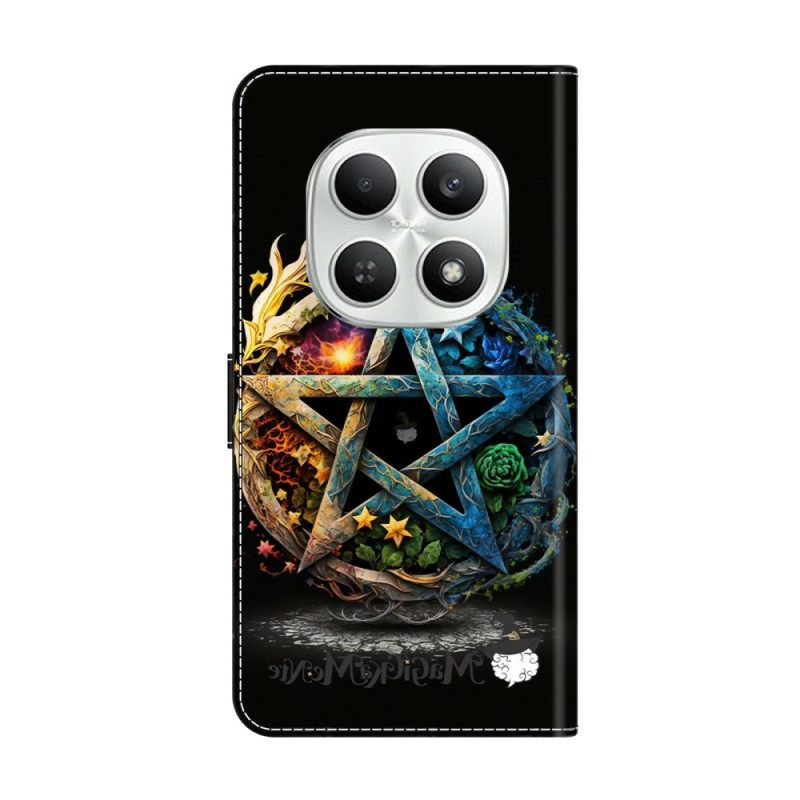 Leren Hoesje Xiaomi Redmi Note 15 5g Pentagram Bescherming Hoesje