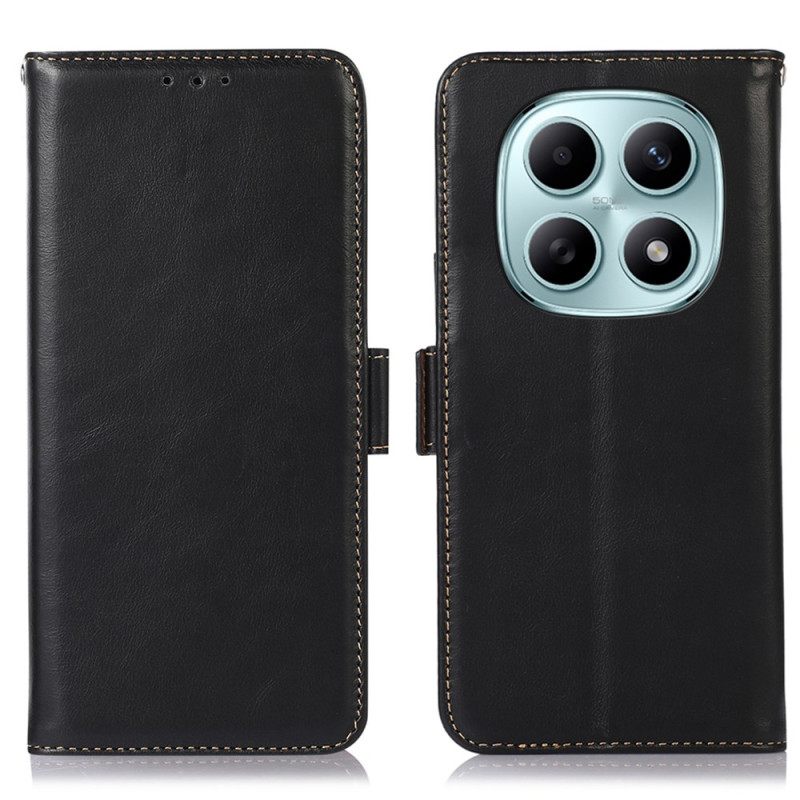 Leren Hoesje Xiaomi Redmi Note 15 5g Rfid-blokkerend Echt Leer