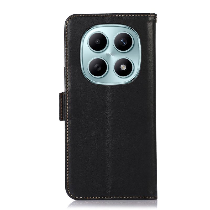 Leren Hoesje Xiaomi Redmi Note 15 5g Rfid-blokkerend Echt Leer