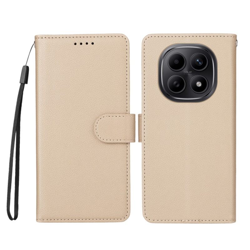 Leren Hoesje Xiaomi Redmi Note 15 5g Rfid-blokkering En Riem