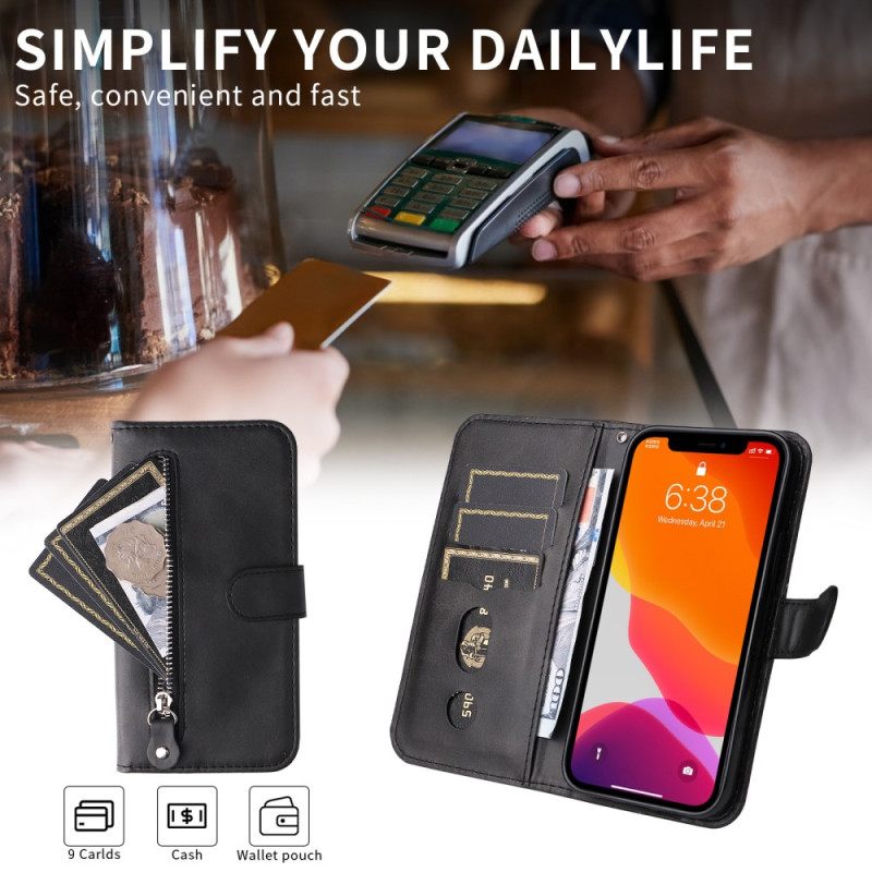 Leren Hoesje Xiaomi Redmi Note 15 5g Vak Met Rits Bescherming Hoesje