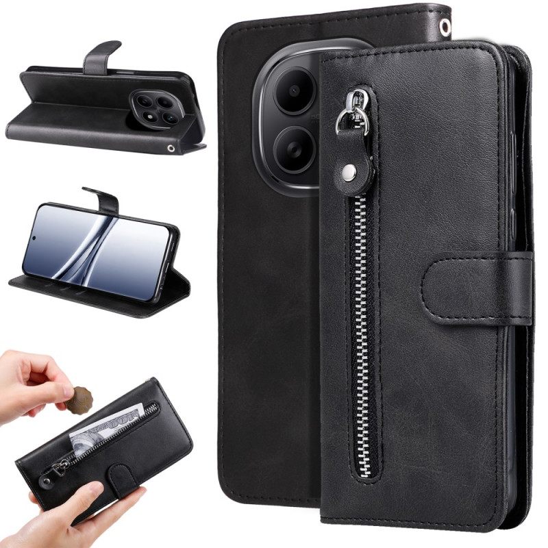 Leren Hoesje Xiaomi Redmi Note 15 5g Vak Met Rits Bescherming Hoesje