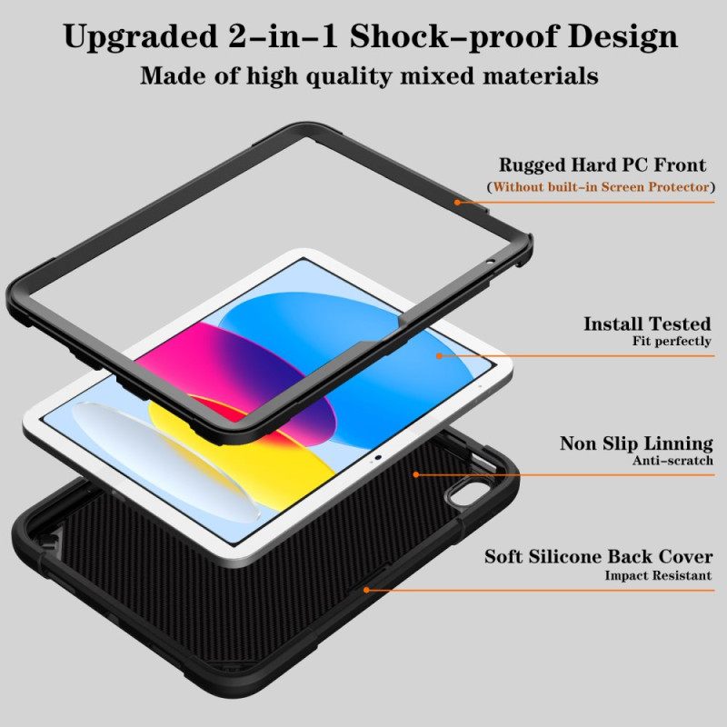 Case Hoesje iPad (2025) Telefoonhoesje Punk-standaard En Schouderriem