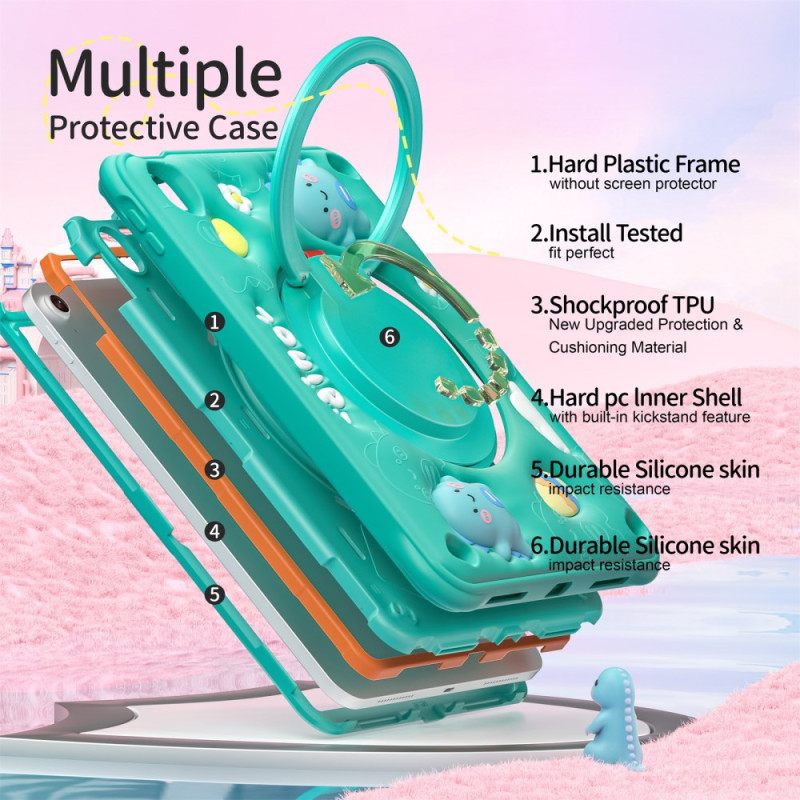 Cover Hoesje iPad (2025) Telefoonhoesje Meerlaags Met Schouderband