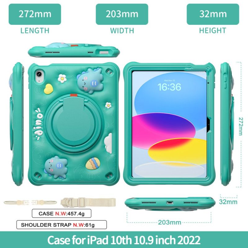 Cover Hoesje iPad (2025) Telefoonhoesje Meerlaags Met Schouderband