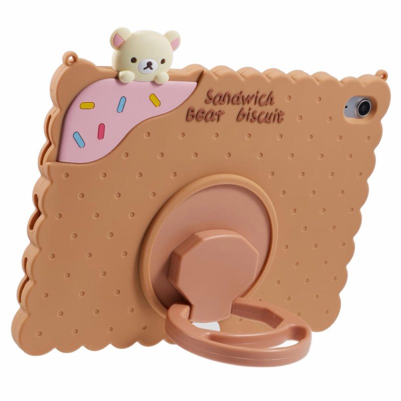 Cover Hoesje iPad (2025) Telefoonhoesje Standaard Met Biscuitdesign En Schouderband