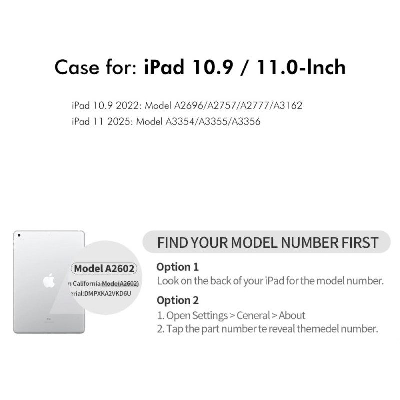 Cover iPad (2025) 360 Graden Draaibaar Ontwerp Enkay