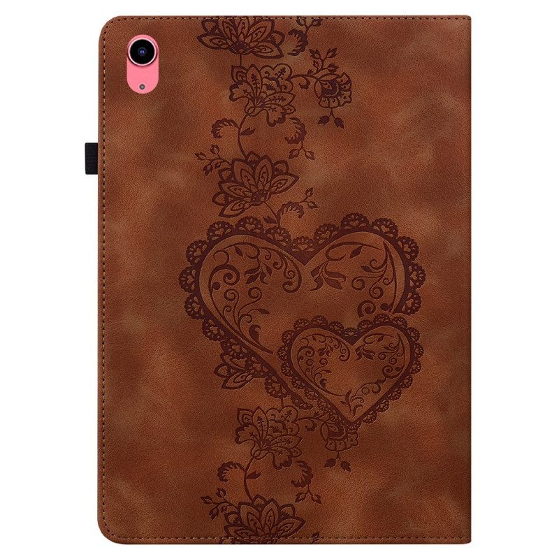 Cover iPad (2025) Hartjes Met Stylushouder Bescherming Hoesje