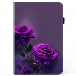 Cover iPad (2025) Paarse Rozen