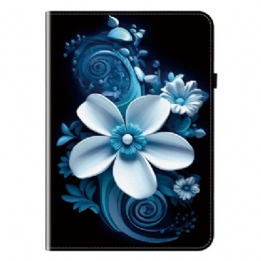 Cover iPad (2025) Witte Orchidee Bescherming Hoesje