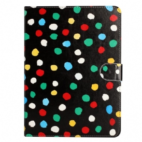 Flip Case Leren iPad (2025) Polka Dots