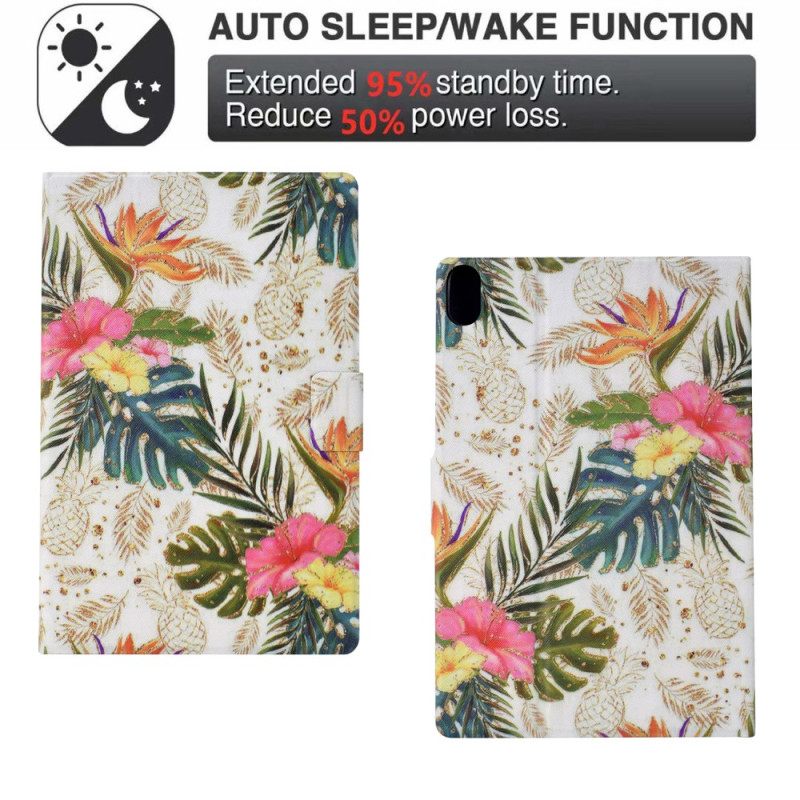 Folio-hoesje iPad (2025) Telefoonhoesje Gouden Ananas