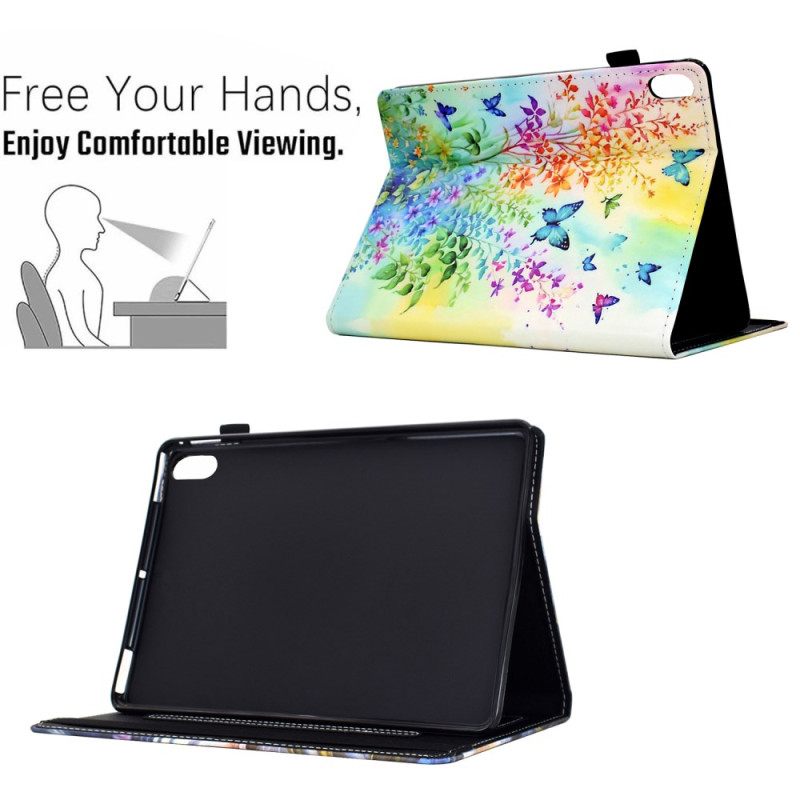 Hoesje Case iPad (2025) Bloemen En Vlinders