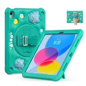 Hoesje iPad (2025) Dinosaurus Met Handvat En Standaard Voor Kinderen