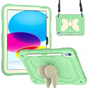 Hoesje iPad (2025) Duurzame Vlinder Schouderband