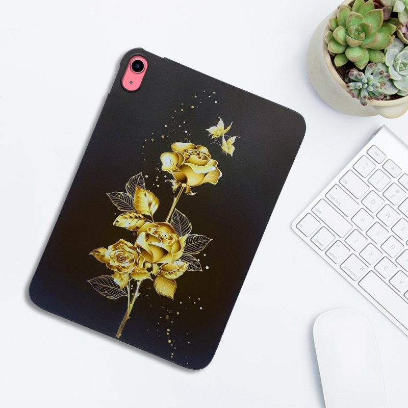 Hoesje iPad (2025) Gouden Roos Bescherming Hoesje