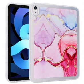 Hoesje iPad (2025) Siliconen Marmerdesign Bescherming Hoesje