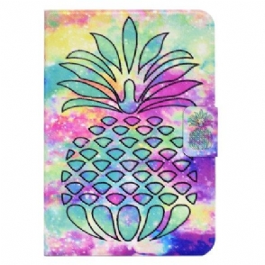 Leren Hoesje iPad (2025) Grafische Ananas Bescherming Hoesje