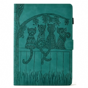 Leren Hoesje iPad (2025) Katten Bescherming Hoesje