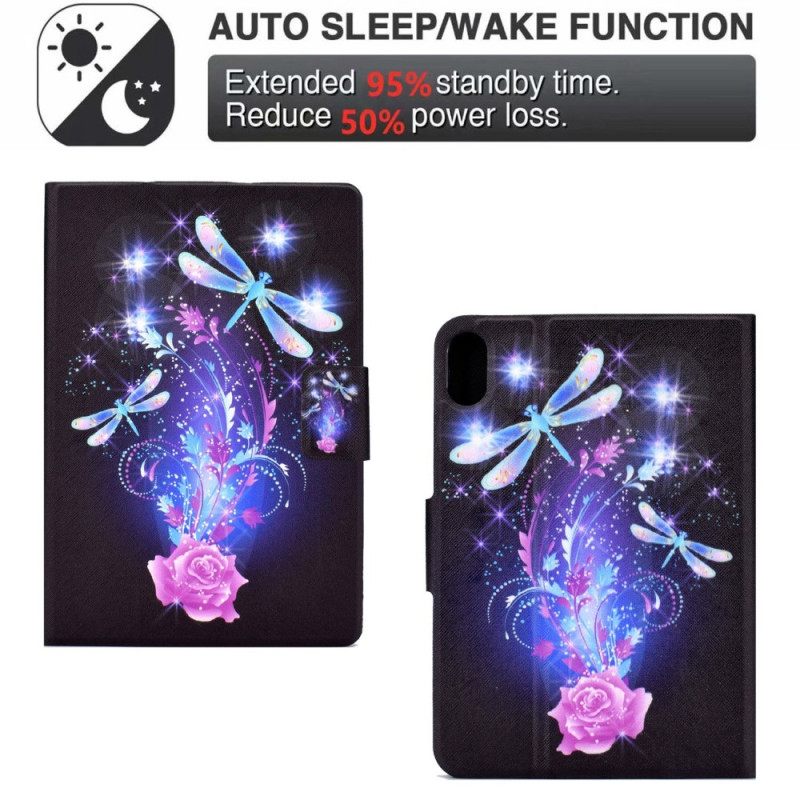 Leren Hoesje iPad (2025) Vlinder Sprookje Bescherming Hoesje